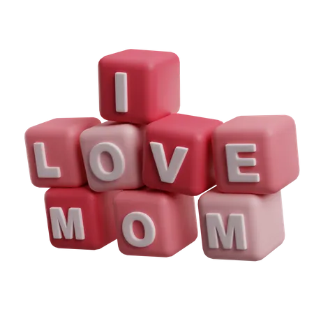 I Love Mom  3D Icon