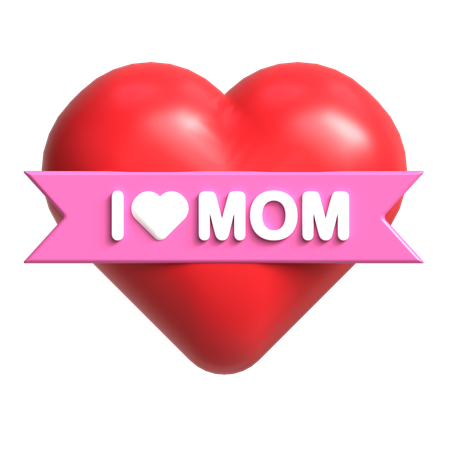 I Love Mom  3D Icon