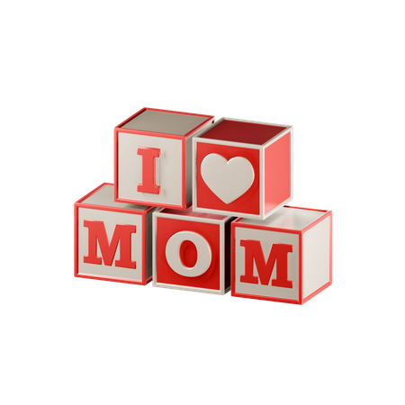 I Love Mom  3D Icon