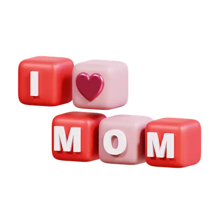 I Love Mom  3D Icon