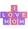 I Love Mom Cube