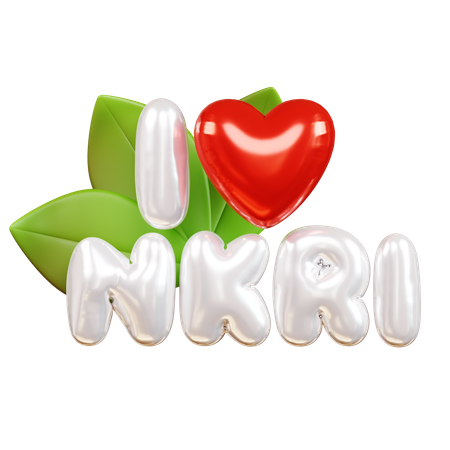 I Love NKRI  3D Icon