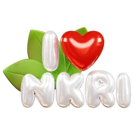 I Love NKRI  3D Icon