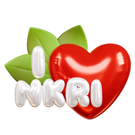 I Love NKRI Indonesia  3D Icon