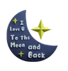 I Love To The Moon Sticker