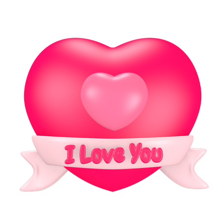 I Love You  3D Icon