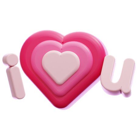 I Love You  3D Icon