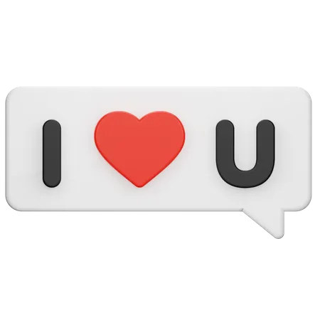 I Love You Chat  3D Icon