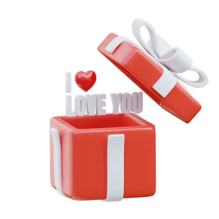 I LOVE YOU Gift  3D Icon