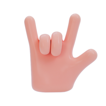 I Love You Hand Gesture  3D Icon