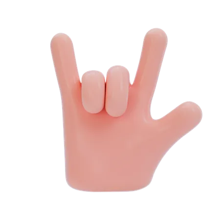 I Love You Hand Gesture  3D Icon