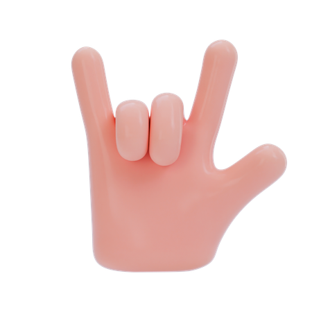 I Love You Hand Gesture  3D Icon