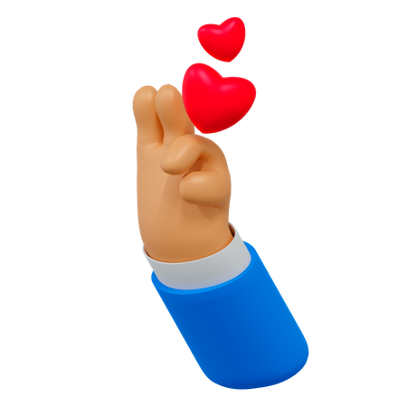 I love you hand gesture  3D Illustration