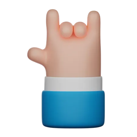 3 D Illustration I Love You Hand Gesture Sign 3D Icon