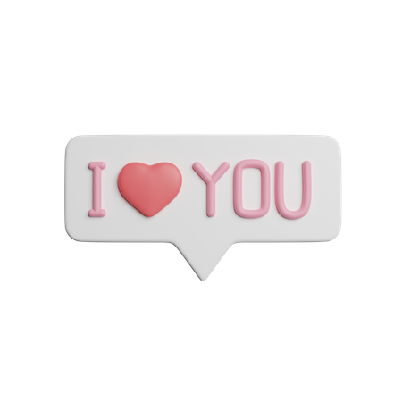 I Love You Message  3D Icon