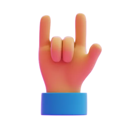 I Love You Sign Hand Gesture  3D Icon