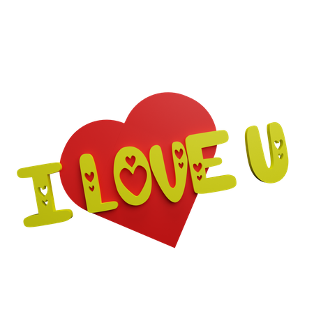 I Love You Sticker  3D Sticker