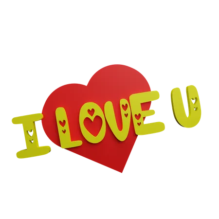 I Love You Sticker  3D Sticker