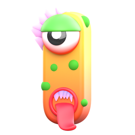 I Monster Alphabet  3D Icon