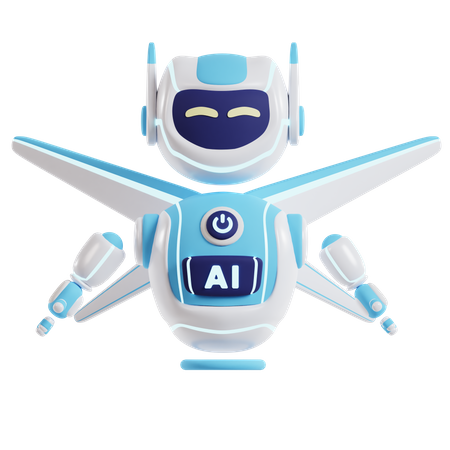 IA robótica  3D Icon