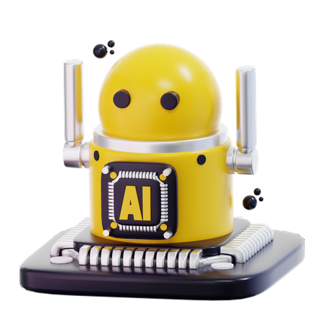 IA robótica  3D Icon