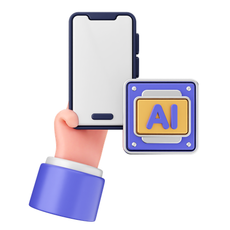 Ai smartphone  3D Icon