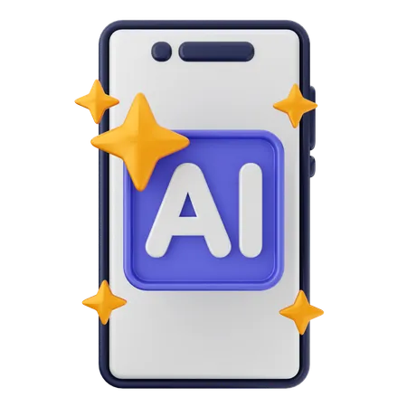 Ai smartphone  3D Icon