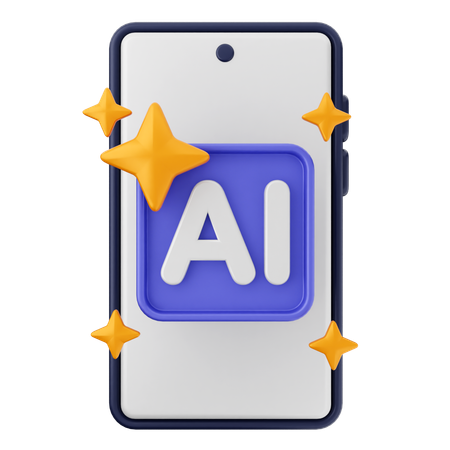 Ai smartphone  3D Icon