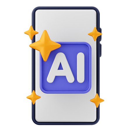 Ai smartphone  3D Icon