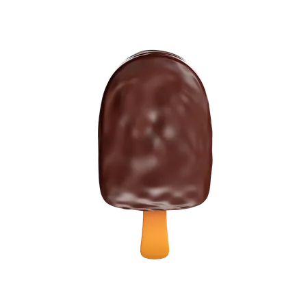 Chocolate Ice Cream Stick 3D Icon