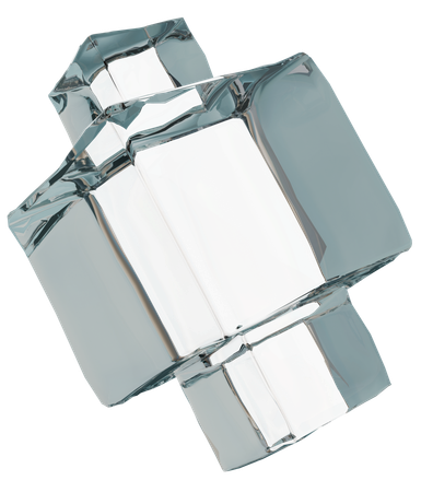 얼음 추상 상자 추상 모양  3D Icon