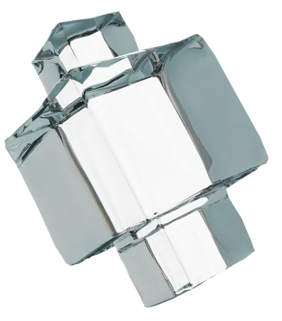 얼음 추상 상자 추상 모양  3D Icon