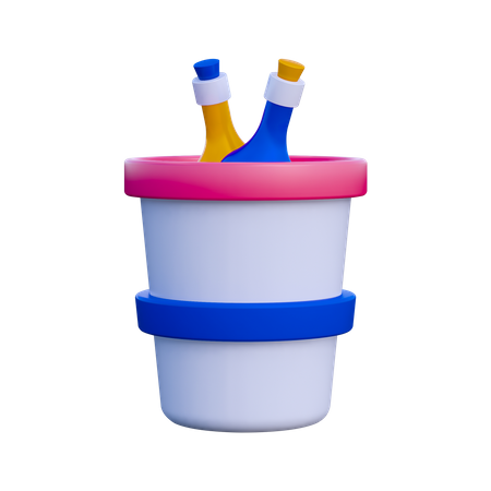 Ice Bucket  3D Icon