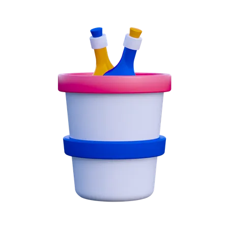 Ice Bucket  3D Icon