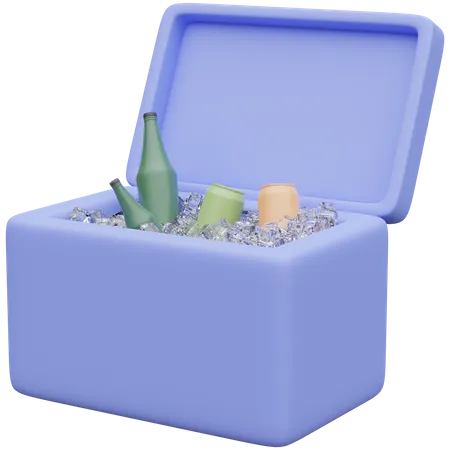 Ice Bucket 3 D Icon Illustration 3D Icon