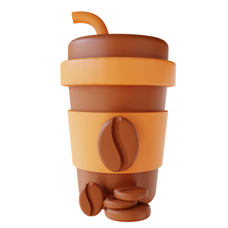 Ice Coffee  3D Illustration