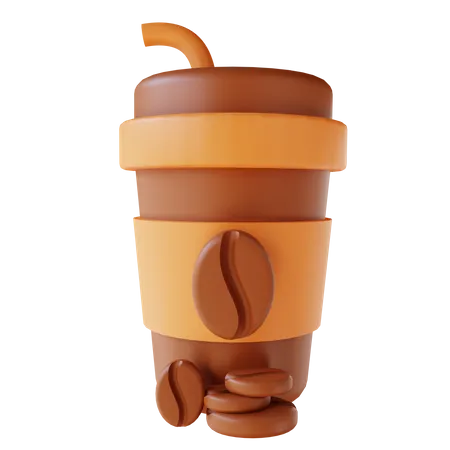 Ice Coffee  3D Illustration