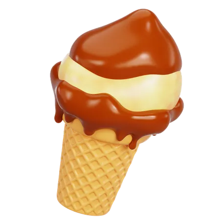 3 D Soft Ice Cream Waffle Cone Soft Serve Ice Cream 3 D Ice Cream In Wafer Waffle Cups And Cones Different Scoops Chocolate Vanilla Glaze Frozen Chocolate And Vanilla Fast Food Restaurant Frozen Dessert 3D Icon