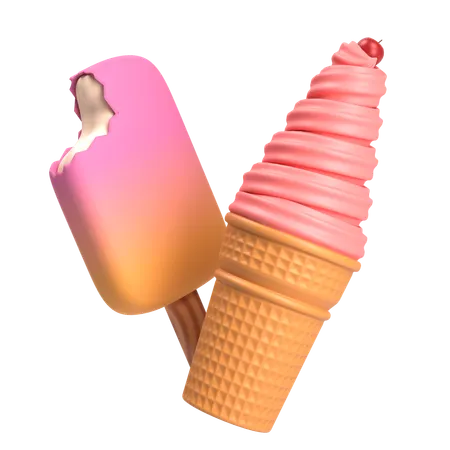 아이스크림  3D Icon