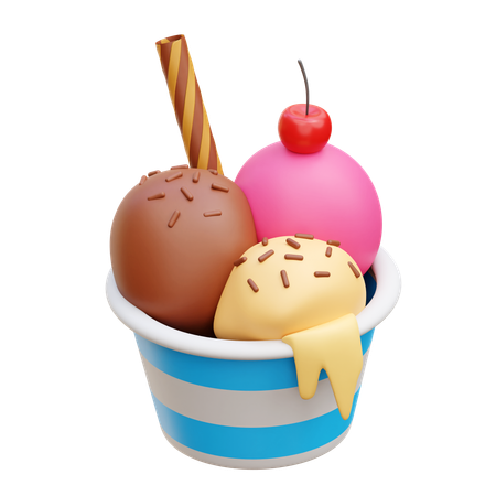 Ice Cream  3D Icon