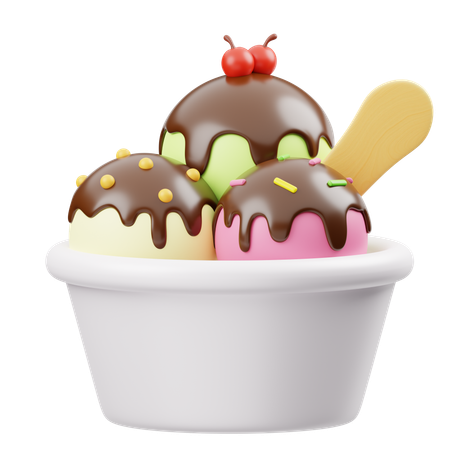 Ice Cream  3D Icon