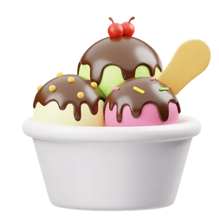 Ice Cream  3D Icon