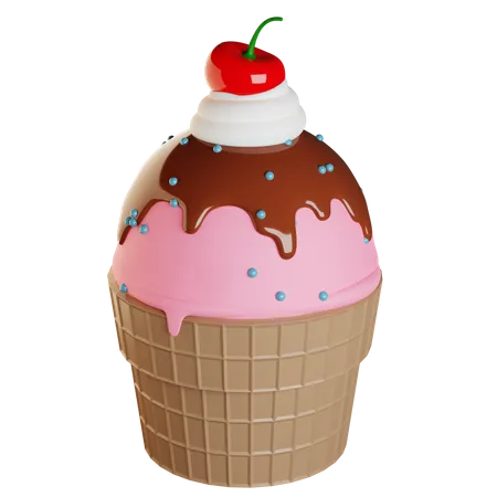 Ice Cream  3D Illustration