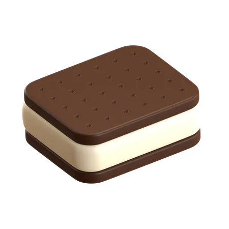 Ice Cream Biscuit Sandwich  3D Icon
