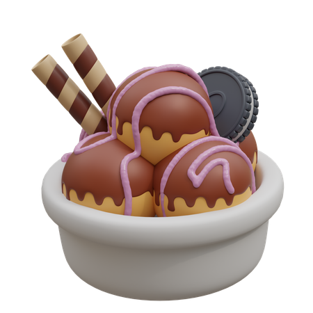 Ice Cream Bowl  3D Icon