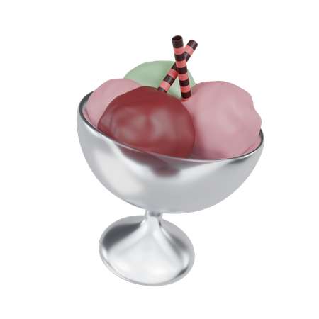 Ice Cream Bowl  3D Icon