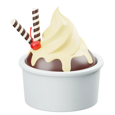 Ice Cream Bowl  3D Icon