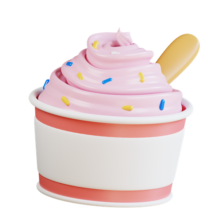 Ice Cream Bowl  3D Icon