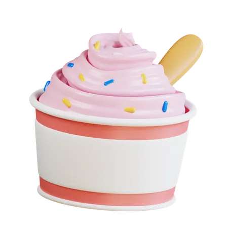 Ice Cream Bowl  3D Icon