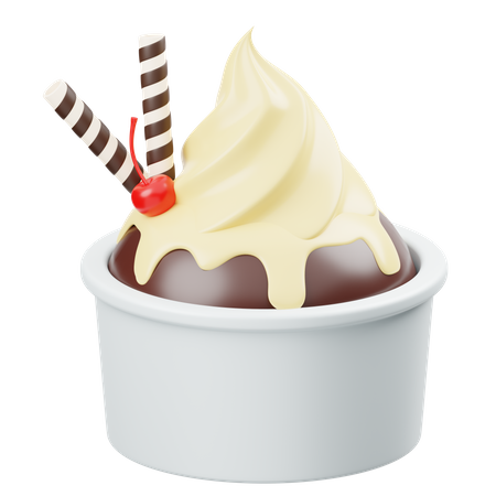 Ice Cream Bowl  3D Icon